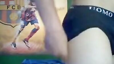 19-Year-Old Masturbates and Shows Ass on Camera in Black Underpants Gay Porn