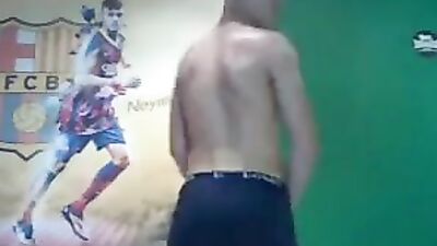 19-Year-Old Masturbates and Shows Ass on Camera in Black Underpants Gay Porn