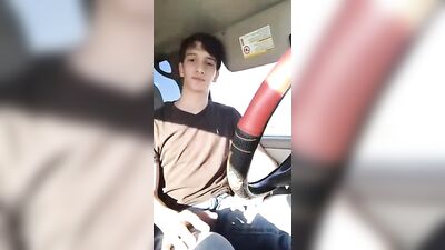 Car Jacking: Solo Public Web-Cam Twink Jerk Off!