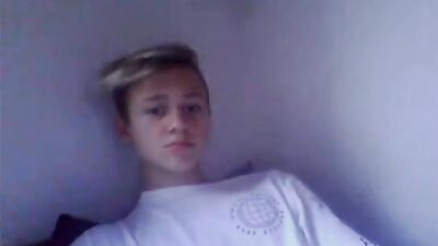 Smooth Frosty Hair Boy Milks Himself in Bed: An ABX Production