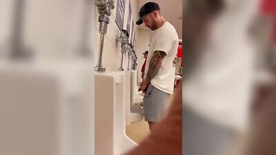 Golden Shower Bro: Public Outdoor Voyeur Spy Urinal Piss Amateur Fetish