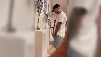 Golden Shower Bro: Public Outdoor Voyeur Spy Urinal Piss Amateur Fetish