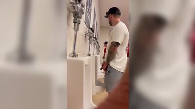 Golden Shower Bro: Public Outdoor Voyeur Spy Urinal Piss Amateur Fetish