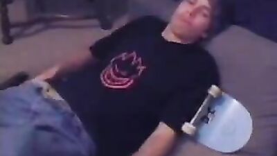 Str8 Skater Cums on Shirt: The Ultimate Action Gay Porn Video!
