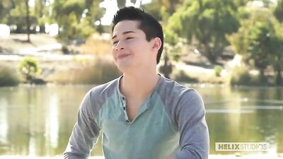 Liam Rileys Cute Twink Ass - Interview Handjob and Belly Cumshot!