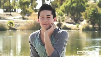 Liam Rileys Cute Twink Ass - Interview Handjob and Belly Cumshot!