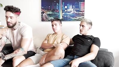 Gay Porn Threesome - Action Cum Shots Group Sex Web-Cam!