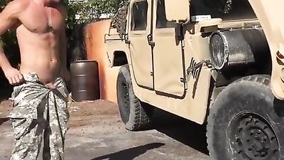 Army Boys Outdoor Fun: No Cum but Lots of Antics!