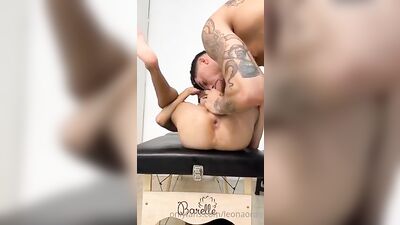 Barbers Boys: Bareback Action Cum Shots with Older Guy - Twink Cam!