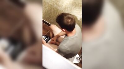 Golden Shower Twink! Caught Jizzing in the Bathroom
