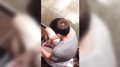 Golden Shower Twink! Caught Jizzing in the Bathroom