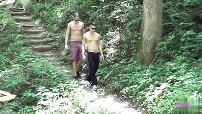 Woodsmen Twinks: Bareback Big Cocks Fucking After Their Walk!