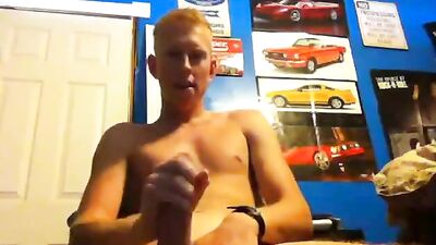 Teen Blond Cum Jock Jerks Solo Twink