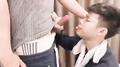 Young Asian Boy Sucking Cock - Amateur Cum Shots!
