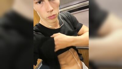 Magnificent Abdominal Muscles: Straight Amateur Boys in Action