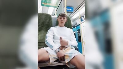 Footy Boys Get Lucky on Subway - Jacking, Gay Porn Video!