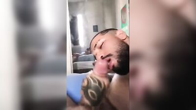 Gay Black Cock Sucker Cums Orally