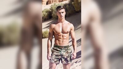 Gay Porn Desert Heat: Muscle Boys Battle in the Sand =====================================================