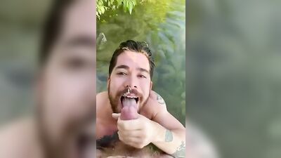 Public Cum Show: Oral Exposure on the Riverbank