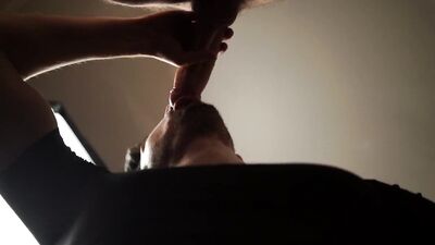 when he saw his penis the guy was shocked ... and began to suck until sperm flowed.