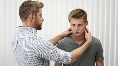 Athletic Doctor Johnny Ford Takes Young Patient's Massive Cock During Therapy Session - Therapy Dick