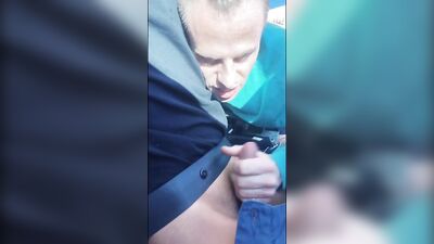 Uber Driver Big Cock Sucked & Swallowed By Hot Young Twink HD