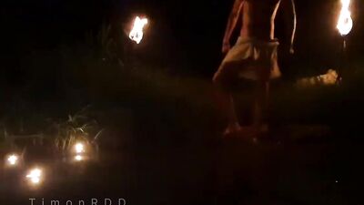 A young ancient Egyptian pharaoh went to refresh himself in the Nile River after a heat wave