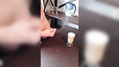 Young Barista Jerks Off A Cock In A Coffee Shop