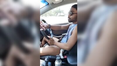 Horny Stud Wanks in His Car for Horny Boys Porn!
