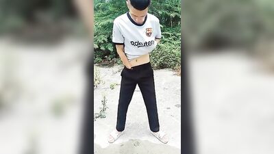 Gay Porn - Asian Cum Shots Handjob Public Outside Solo in the Park2