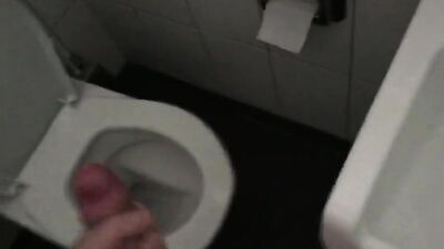 [ABX][1][214] - Public toilet handjob - Guy wanks me till I shoot a huge load.