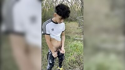 Forest Fellas Frenzy - Amateur Twink Cums in the Wild!