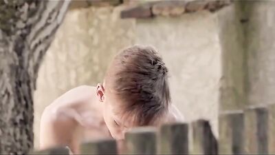 Bareback Blowjob Bonanza - Cum in the Mouth with Young Twinks Outhouse Oral