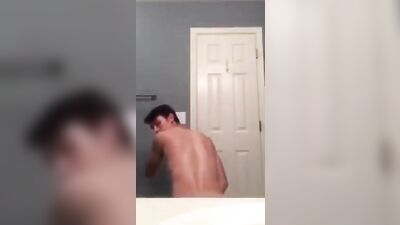Cayden Beats Boner in the Bathroom