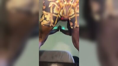 Black Teen Rides Dildo - Black Ass Play