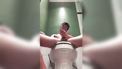 Gay Porn Toilet Jack-Off: Benji Jerks and Cums Hard
