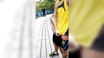 Gay Porn Video: Risky Outdoor Jerk Off!