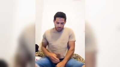 Blazed Arab Muscle Boy Sniffs and Cums!