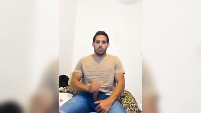 Blazed Arab Muscle Boy Sniffs and Cums!