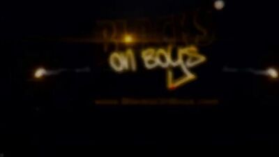 Two dark teens take advantage of a teen in the bedroom - Gay Porn