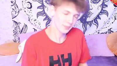 Cumming with Cute Twink! - A Webcam Boys Solo Fun