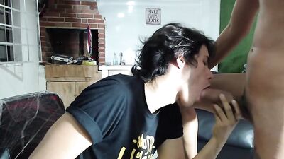 Engulfed by Latino Frat Boys in Web-Cam Oral Action