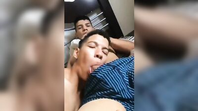 Twins Reyes and Juan Carlos Suck Boner II: Double Cumshot!