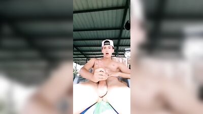 Pinky JOs Uncut Cum Shots - Latino Twink Outside Solo
