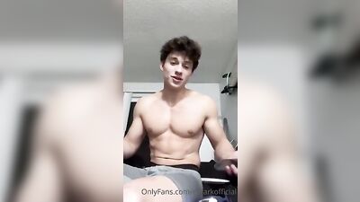 Alone and talking: A Gay Porn Handjob Solo Action Ass Play