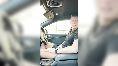 Car JO Bro 22 - A Dirty Little Brit Wanker Cum Shots Uncut Solo Amateur