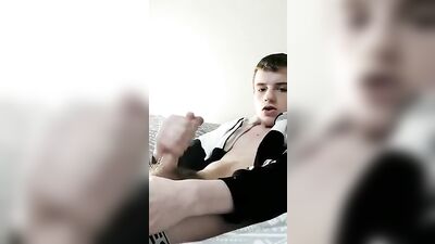 Cum-Watch Tongue Twink Jerk-Off!