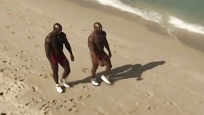 Hung Beach Scores: Three Guys in Gay Porn Videos!