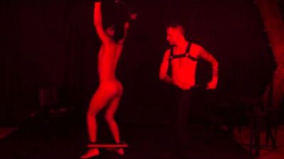 BDSM Dominant Tattooed Daddy Flogs Innocent Teen Boy
