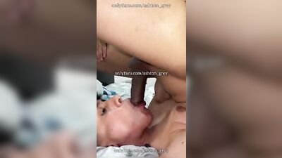 Ashton Greys Self Sucks Cum Explosion